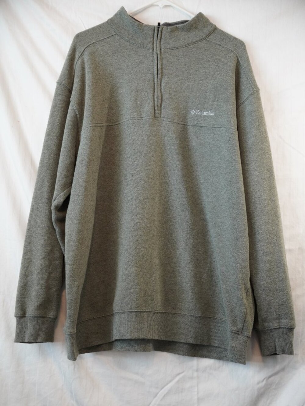 Columbia Men's Quarter Zip Pullover Sweatshirt XXL Olive Green